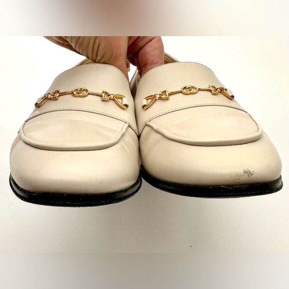 GUCCI Jakarta Interlocking G Horsebit Loafers Calfskin Mystic White EU39.5 US9.5 - Picture 7 of 9